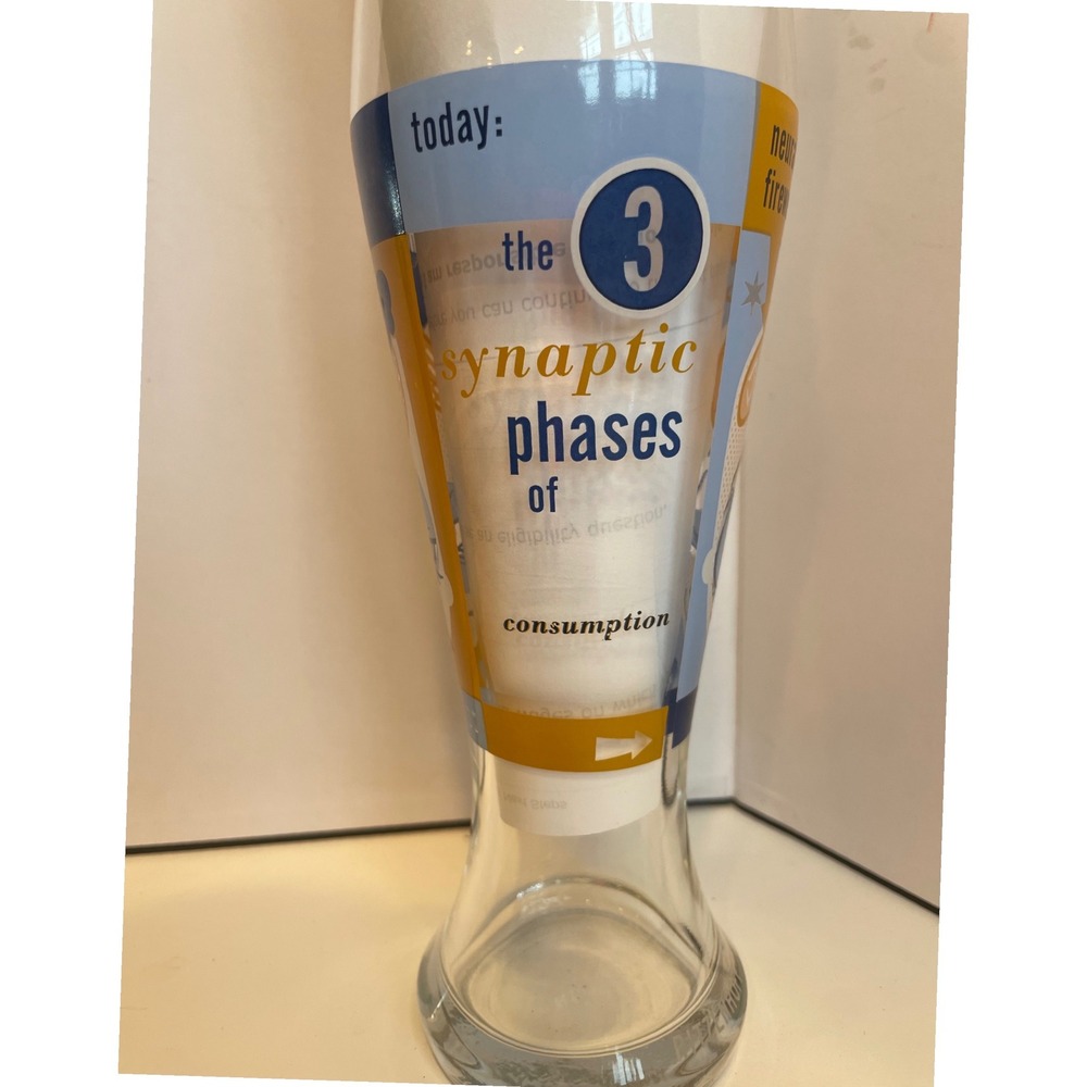 Ritzenhoff Beer Glass 3 Synaptic Phases of Consumption Comic Graphic Barware